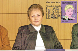 Spanish Andorra 2022 - Elida Amigó Carte Maximum - Lettres & Documents