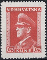 Kroatien Croatia Croatie - Präsident Pavelič (MiNr: 128) 1943 - Postfrisch ** MNH - Croatie