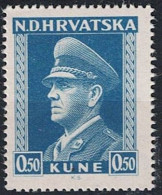 Kroatien Croatia Croatie - Präsident Pavelič (MiNr: 129) 1943 - Postfrisch ** MNH - Croatie