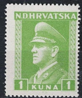 Kroatien Croatia Croatie - Präsident Pavelič (MiNr: 131) 1943 - Postfrisch ** MNH - Croatie