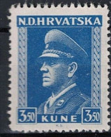 Kroatien Croatia Croatie - Präsident Pavelič (MiNr: 135) 1943 - Postfrisch ** MNH - Croatie