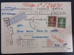 Romania 1941 Post Cancel Card - Brieven En Documenten