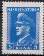 Kroatien Croatia Croatie - Präsident Pavelič (MiNr: 137) 1943 - Postfrisch ** MNH - Croatie