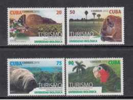 2010 Cuba Biodiversity Birds Butterflies Seals Complete Set Of 4 MNH - Ongebruikt