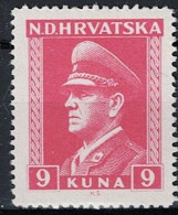 Kroatien Croatia Croatie - Präsident Pavelič (MiNr: 139) 1943 - Postfrisch ** MNH - Croatie