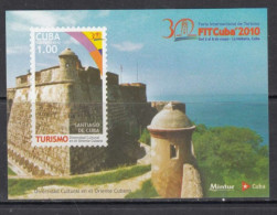 2010 Cuba Tourism Castle Souvenir Sheet MNH - Ungebraucht