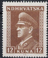 Kroatien Croatia Croatie - Präsident Pavelič (MiNr: 141) 1943 - Postfrisch ** MNH - Kroatien