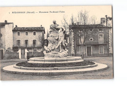 BEDARIEUX - Monument Ferdinand Fabre - Très Bon état - Bedarieux