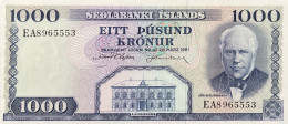 Iceland 1.000 Kronur, P-46 (1961) - Signature 38 - UNC - Iceland