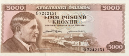 Iceland 5.000 Kronur, P-47 (1961) - Signature 38 - UNC - Island