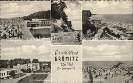 72405176 Groemitz Ostseebad Kurmittelhaus Strand Cafe Seebruecke Steilufer Brenk - Groemitz