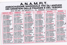 Calendarietto - A.N.A.M.FI.T - Associazione Nazionale Tra Gli Anziani Dei Ministeri Delle Finanze Del Tesoro - Anno 1991 - Petit Format : 1991-00