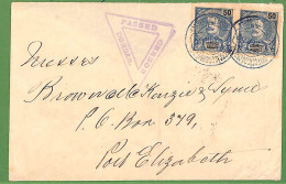 52100 - LOURENCO MARQUES - POSTAL HISTORY - Boer WAR BLUE POSTMARK - COVER  1902 - Lourenco Marques