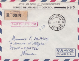BENIN-1976-Lettre Recommandée En Franchise Postale De COTONOU Philatélie  Pour CHATOU-78 (France)......beau Cachet - Benin - Dahomey (1960-...)