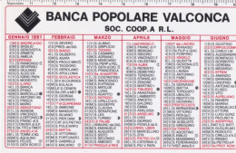 Calendarietto - Banca Popolare Valconca - Soc.coop.a. R.l. - Anno 1991 - Petit Format : 1991-00