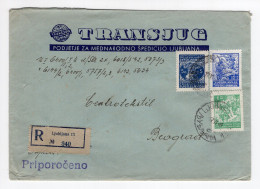 1949. YUGOSLAVIA,SLOVENIA,LJUBLJANA RECORDED HEADED COVER,TRANSJUG - Lettres & Documents