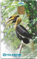 Malaysia - Telekom Malaysia (chip) - Birds - Great Pied Hornbill, Chip Gem2 Black, 5RM, Used - Malesia