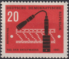 1961 DDR, ** Mi:DD 862, Yt:DD 575, Tag Der Briefmarke, Mikrofon, Radio - Giornata Del Francobollo