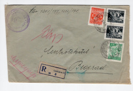 1949. YUGOSLAVIA,SLOVENIA,LJUBLJANA CUSTOM OFFICE RECORDED COVER TO BELGRADE,TPO 3 LJUBLJANA - BEOGRAD - Storia Postale