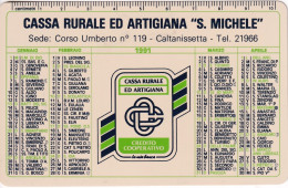 Calendarietto - Cassa Rurale Ed Artigiana - S.michele - Caltanissetta - Anno 1991 - Petit Format : 1991-00