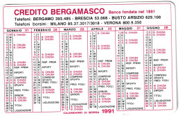 Calendarietto - Credito Bergamasco - Anno 1991 - Petit Format : 1991-00