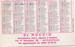 Calendarietto - Da Nuccio - Acconciature Uomo - Ragazzo E Bambina - Acicastello - Anno 1991 - Petit Format : 1991-00