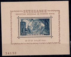 LUXEMBOURG 1946 NATIONAL STAMP EXHIBITION MI No BLOCK 6 MNH VF!! - Blocks & Sheetlets & Panes