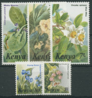 Kenia 1985 Blumen Pflanzen 338/42 Postfrisch - Kenya (1963-...)