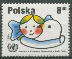 Polen 1980 UNO-Friedensdeklaration Friedenstaube 2719 Postfrisch - Unused Stamps