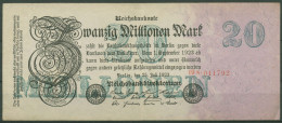 Dt. Reich 20 Millionen Mark 1923, DEU-108b FZ N, Leicht Gebraucht (K1304) - 20 Millionen Mark