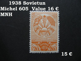 Russia Soviet 1938, Russland Soviet 1938, Russie Soviet 1938, Michel 605, Mi 605, MNH   [09] - Ungebraucht