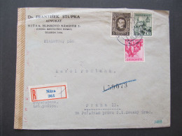 BRIEF Nitra - Praha Cenzura Slovensko 1942 JUDr Frant. Stupka  // P3656 - Storia Postale