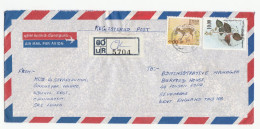 ORCHID 1984 Registered Sri Lanka COVER Stamps Air Mail CHUNNAKAM GB Reg Label Orchids Flower Flowers - Sri Lanka (Ceylon) (1948-...)