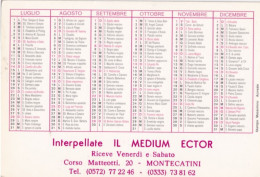 Calendarietto - Interpella Il Medium Ector - Montecatini - Anno 1991 - Petit Format : 1991-00