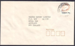 Tonga Marine Life Cover To New Zealand - Usage 1995 45s Shell - Tonga (1970-...)