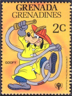 462 Grenada Disney Goofy Dingo Pompier Fireman MNH ** Neuf SC (GRG-10b) - Firemen