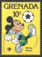 460 Grenada Disney Mickey Ballon Ball Football Soccer MNH ** Neuf SC (GRE-185c) - Other & Unclassified