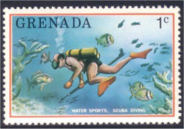 460 Grenada Scuba Diving Diver Plongee Peche Fishing Snorkelling MNH ** Neuf SC (GRE-133) - Immersione