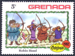 460 Grenada Disney Robin Hood Archery Archers Bow Arrows Arc Fleche MNH ** Neuf SC (GRE-116d) - Tiro Con L'Arco