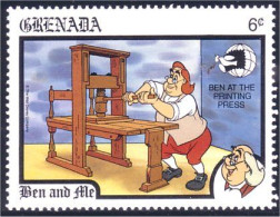 460 Grenada Disney Franklin Printing Press Presse Imprimer MNH ** Neuf SC (GRE-102c) - Other & Unclassified