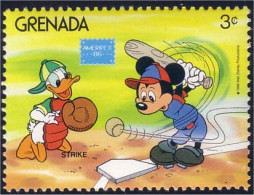 460 Grenada Disney Ameripex 86 Mickey Donald MNH ** Neuf SC (GRE-81d) - Esposizioni Filateliche