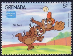 460 Grenada Disney Ameripex 86 Chip Dale Baseball MNH ** Neuf SC (GRE-83d) - Esposizioni Filateliche