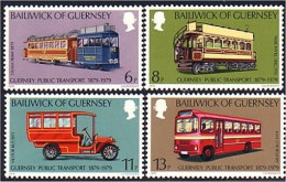 468 Guernsey Steam Tram Tramway Electric Electrique Autobus MNH ** Neuf SC (GUE-31a) - Busses