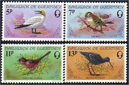 468 Guernsey Oiseaux Birds Gannet Mouette Firecrest Warbler Redshank MNH ** Neuf SC (GUE-20) - Guernesey