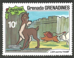 462 Grenada Disney Lady Tramp Belle Clochard Chien Dog Hund Cano MNH ** Neuf SC (GRG-87) - Disney