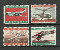 FINLAND - 4 Vignettes Air Planes Flugzeuge MNH - Zeppeline