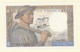 10 Francs MINEUR FRANCE  Type 1941 F.08.04 Neuf - 10 F 1941-1949 ''Mineur''