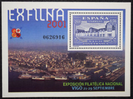 España Spain 2001 Exposición Filatelica  Mi BL98  Yv BF97  Edi 3816  Nuevo New MNH ** - Esposizioni Filateliche