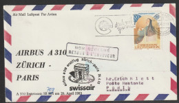 1983, Swissair, Erstflug, Liechtenstein - Paris France,    Auflage 20 Stück !!! - Posta Aerea