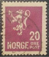 Norway 20 Lion Used Stamp  Classic - Oblitérés